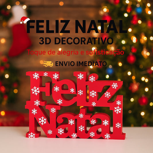 Letreiro Feliz Natal Decorativo