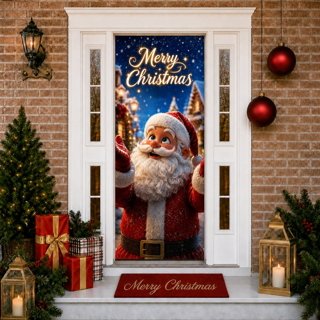Capa de Porta Papai Noel Feliz Natal