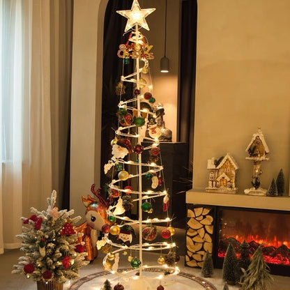 Árvore de Natal 1,80 m Iluminada com Enfeites