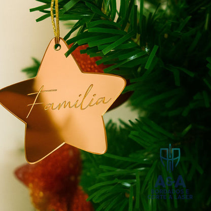 Kit 8 Estrelas Espelhadas de Natal