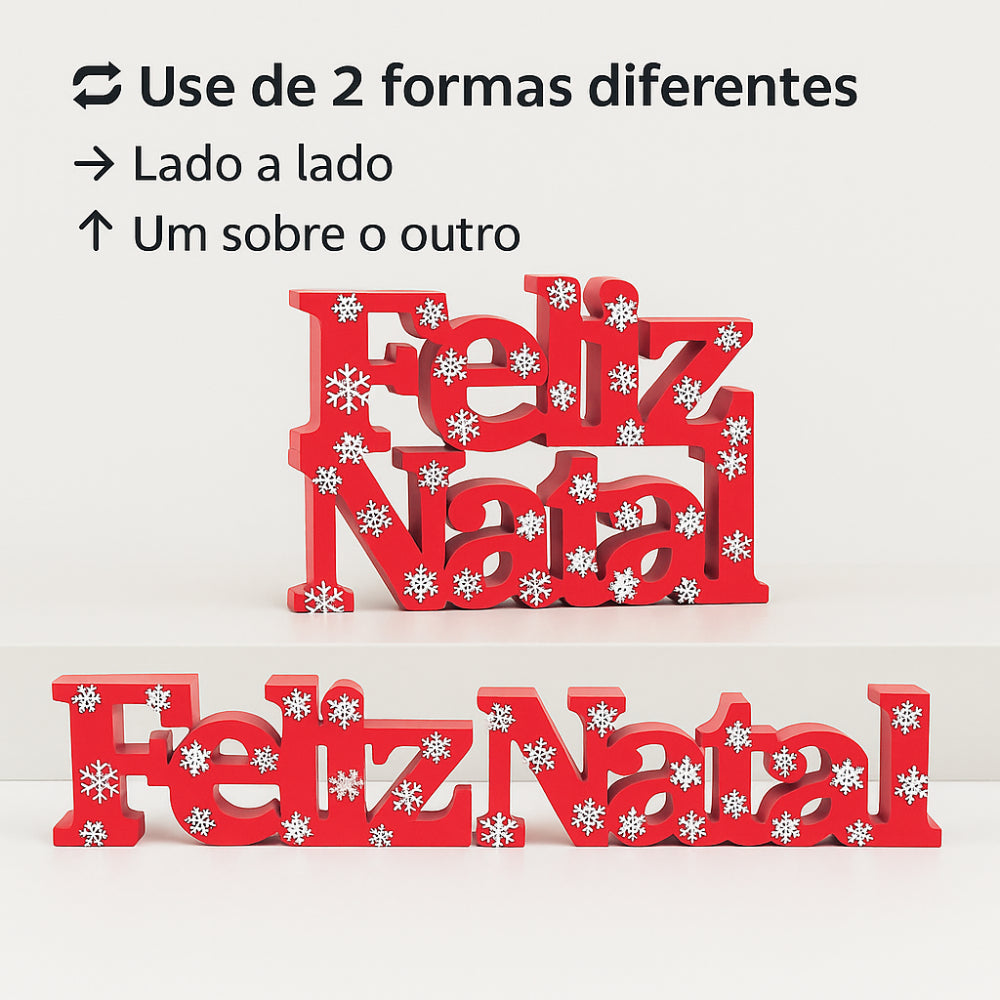 Letreiro Feliz Natal Decorativo