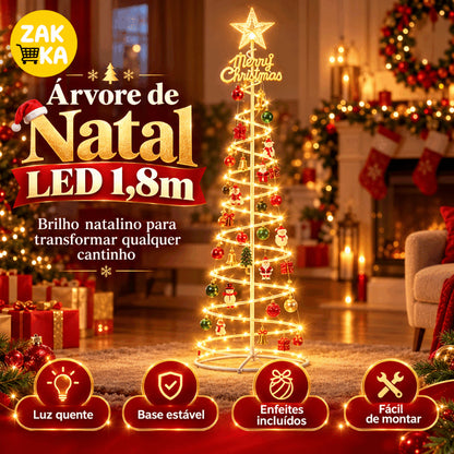 Árvore de Natal LED Espiral 1,80 m