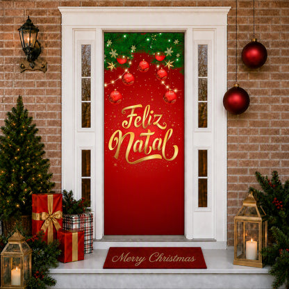 Capa de Porta Papai Noel Feliz Natal