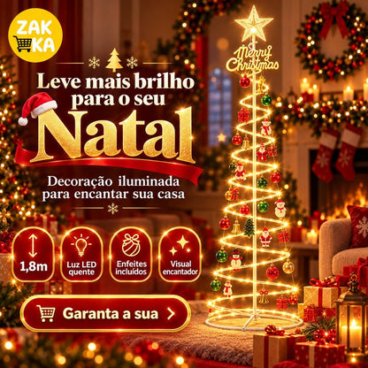 Árvore de Natal LED Espiral 1,80 m