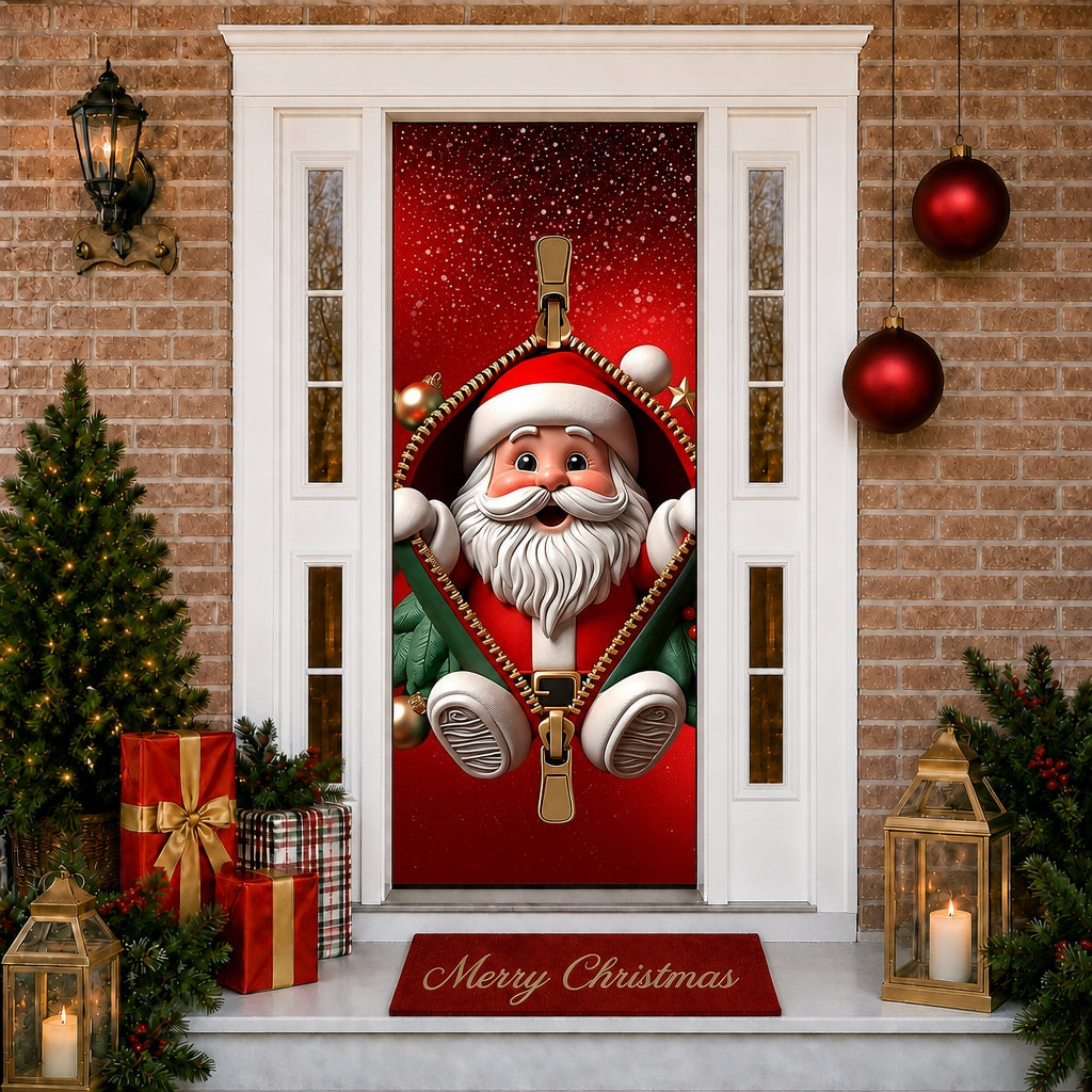 Capa de Porta Papai Noel Feliz Natal