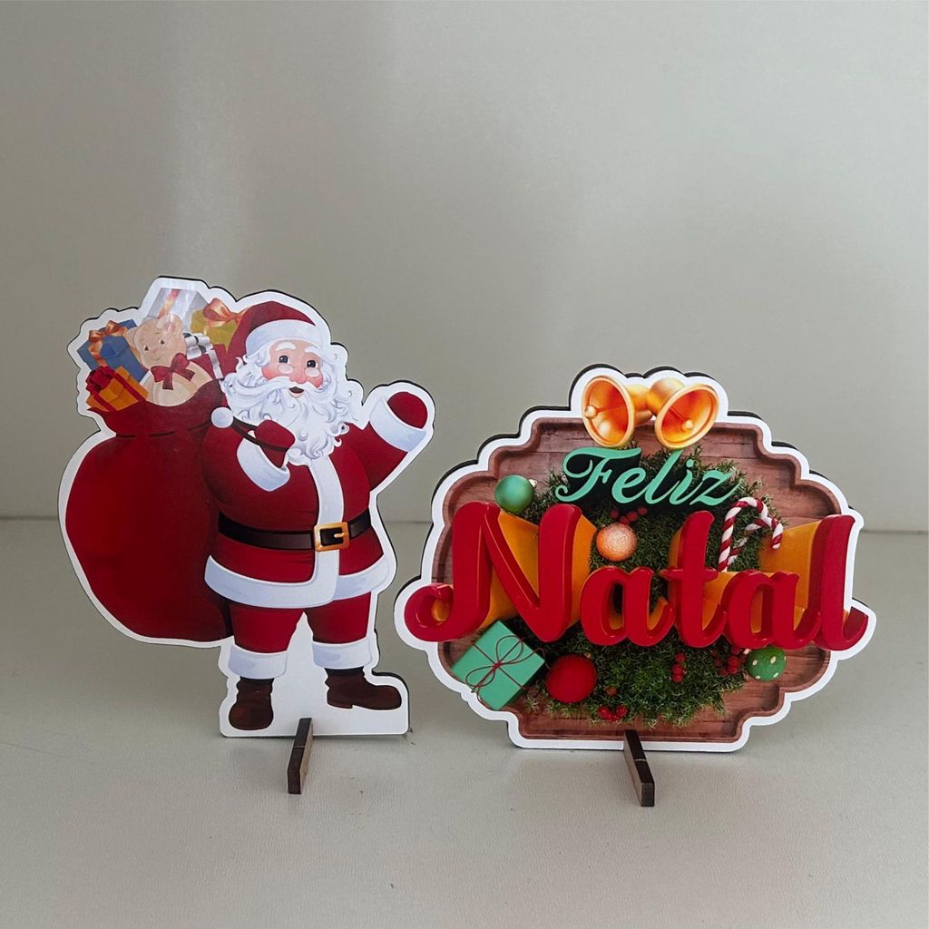 Kit 4 Displays de Mesa Natal e Ano Novo