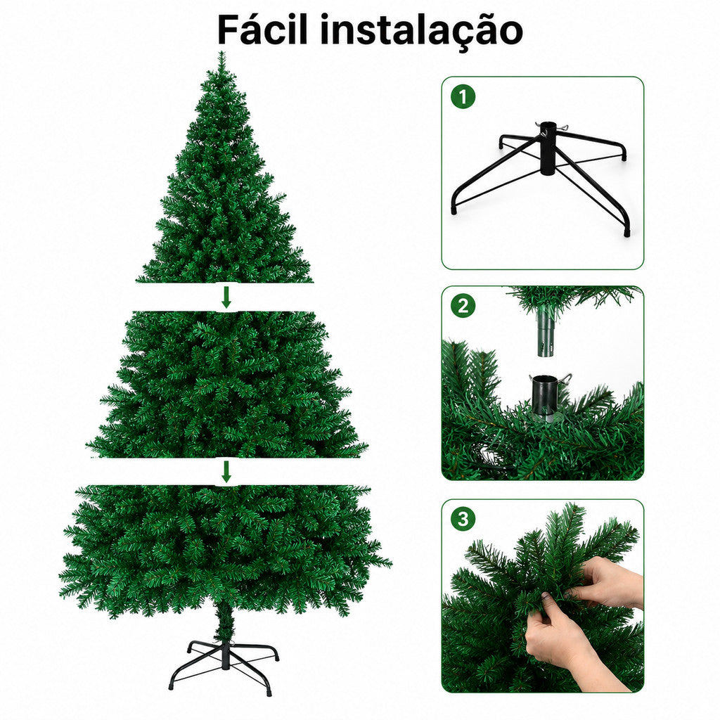 Árvore de Natal 1,80 m com Pé de Ferro