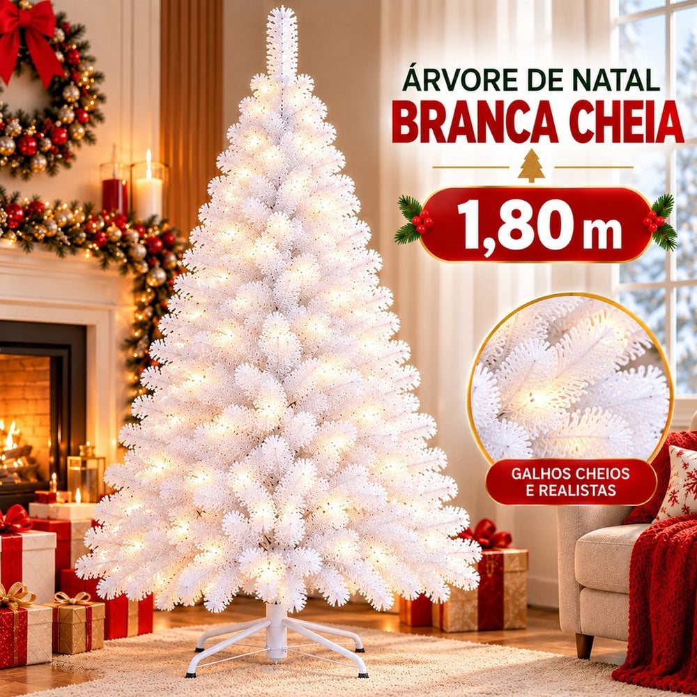 Árvore de Natal 1,80 m com 400 Galhos e Pé de Ferro